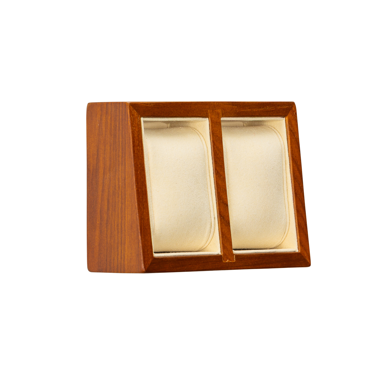 Wooden Two Watch Display Holder - Secure Display