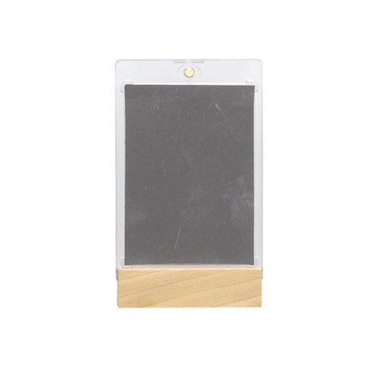 Wooden Magnetic Card Holder - Secure Display