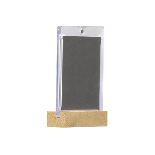 Wooden Magnetic Card Holder - Secure Display