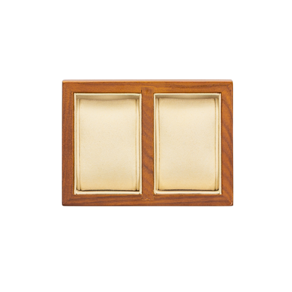 Wooden Two Watch Display Holder - Secure Display