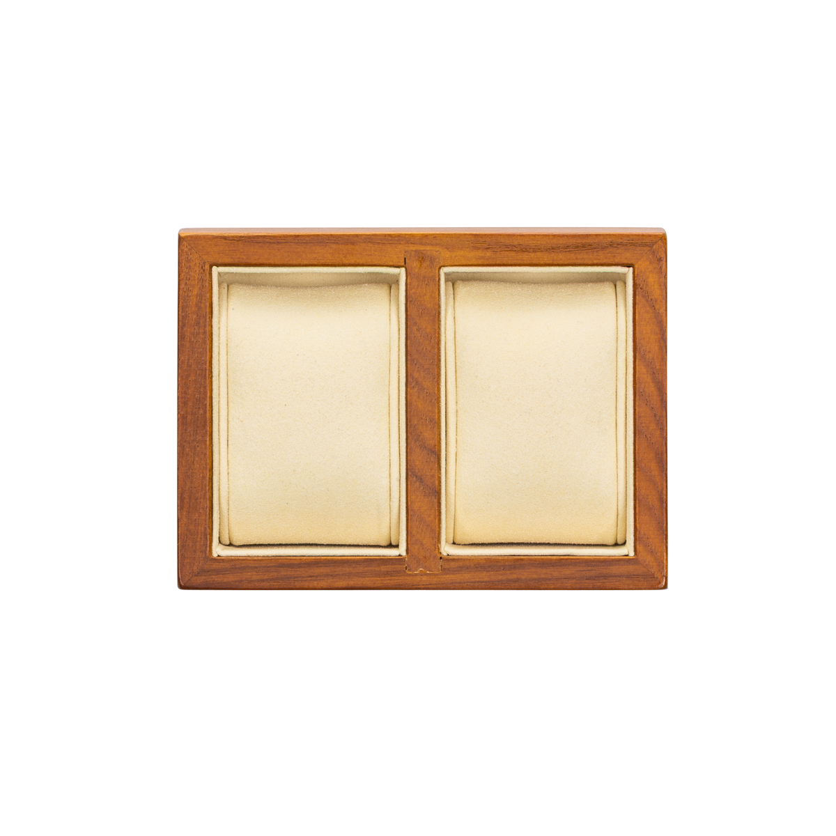 Wooden Two Watch Display Holder - Secure Display